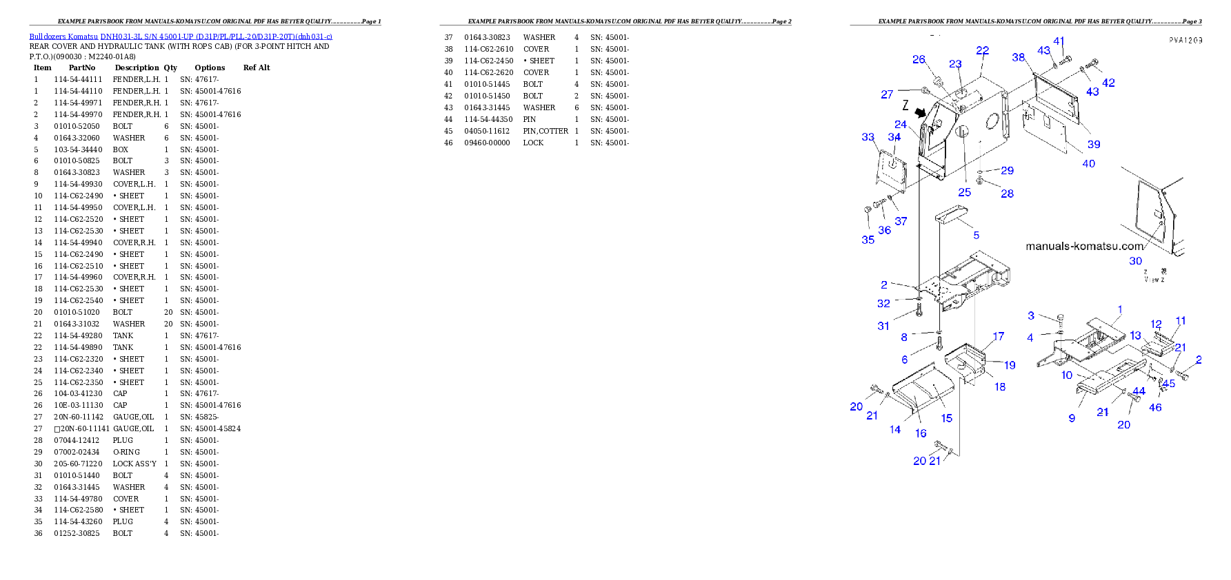 Protected: DNH031-3L S/N 45001-UP (D31P/PL/PLL-20/D31P-20T) Partsbook