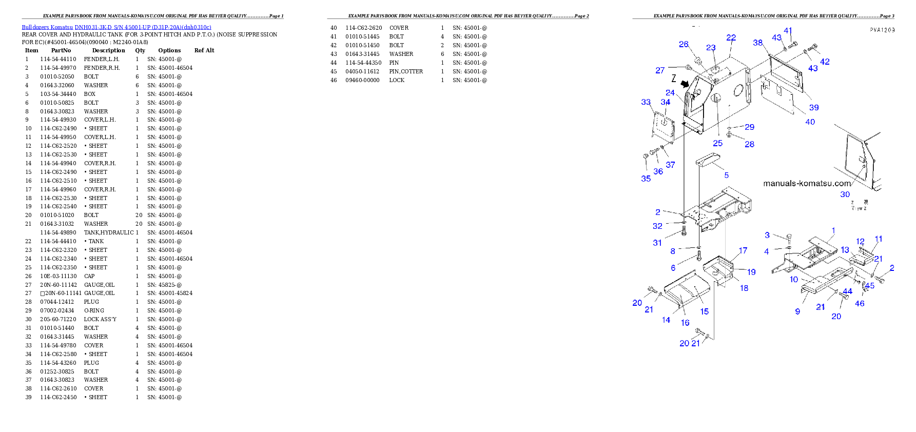 Protected: DNH031-3K-D S/N 45001-UP (D31P-20A) Partsbook