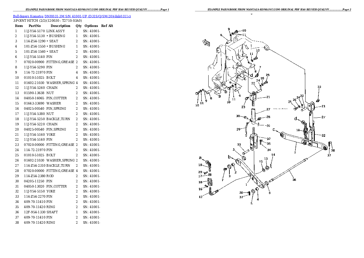 Protected: DNH031-3M S/N 41001-UP (D31S/Q/SM-20) Partsbook
