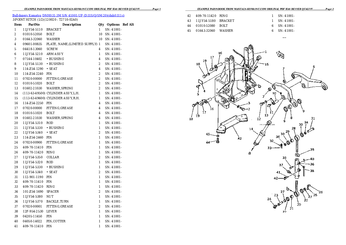 Protected: DNH031-3M S/N 41001-UP (D31S/Q/SM-20) Partsbook