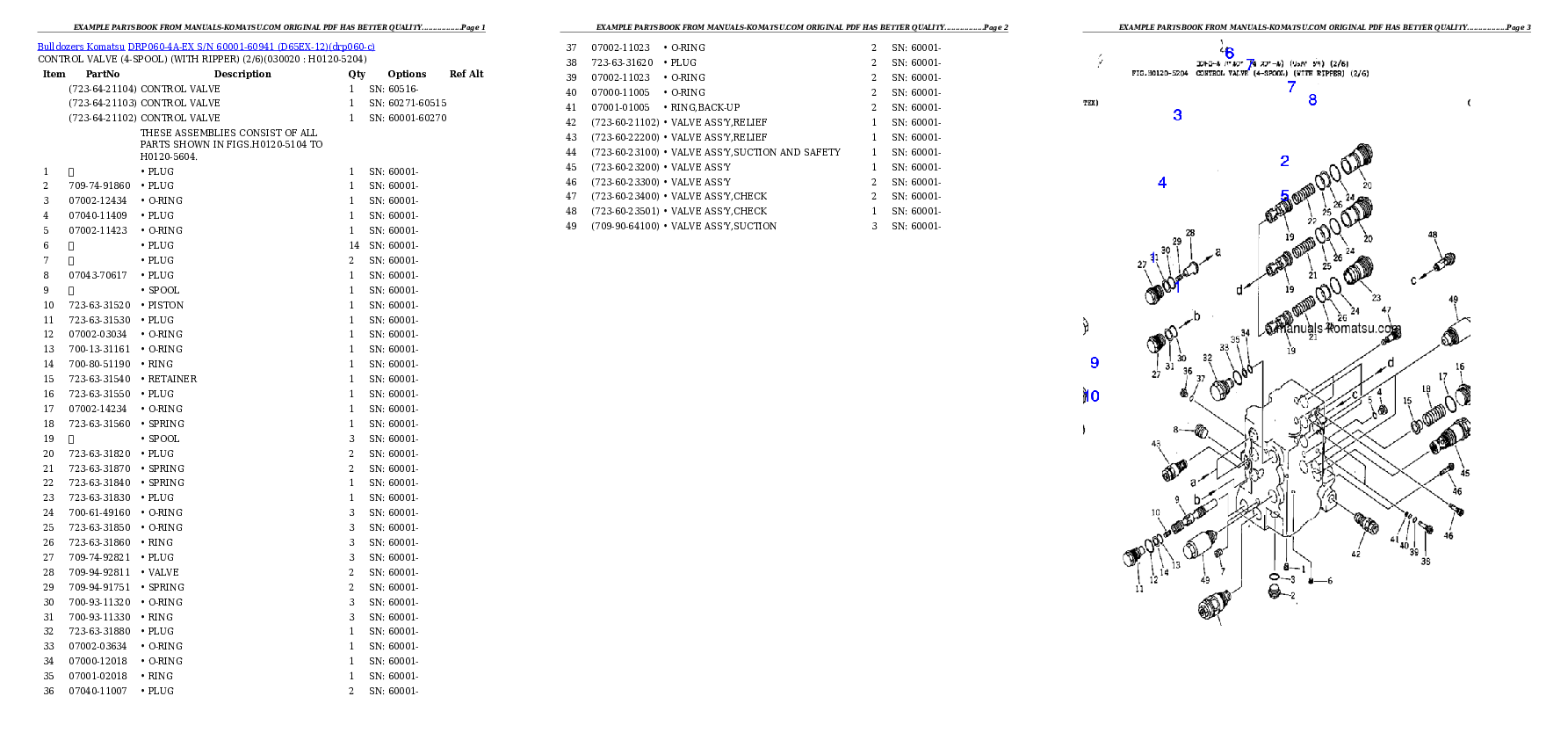 Protected: DRP060-4A-EX S/N 60001-60941 (D65EX-12) Partsbook
