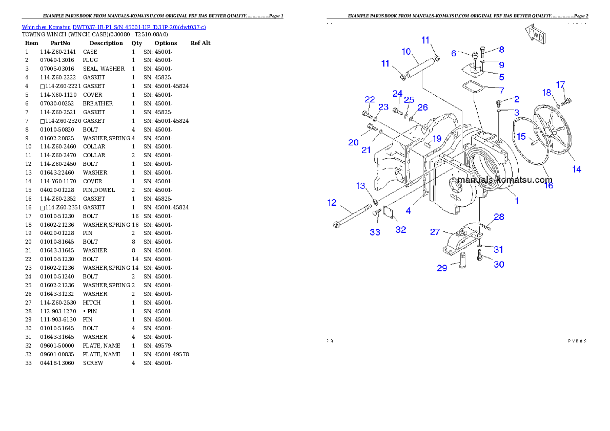 Protected: DWT037-1B-P1 S/N 45001-UP (D31P-20) Partsbook