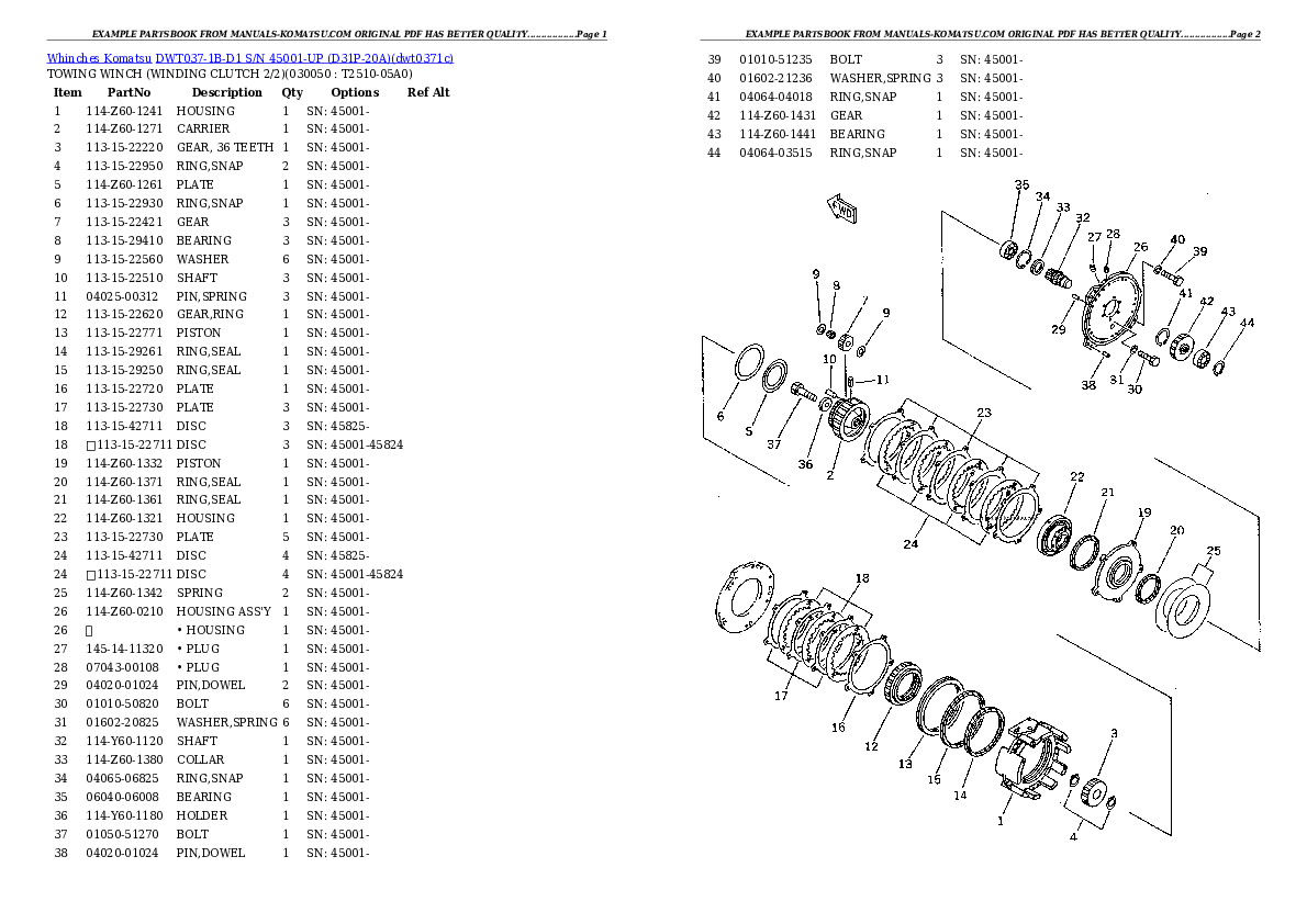 Protected: DWT037-1B-D1 S/N 45001-UP (D31P-20A) Partsbook