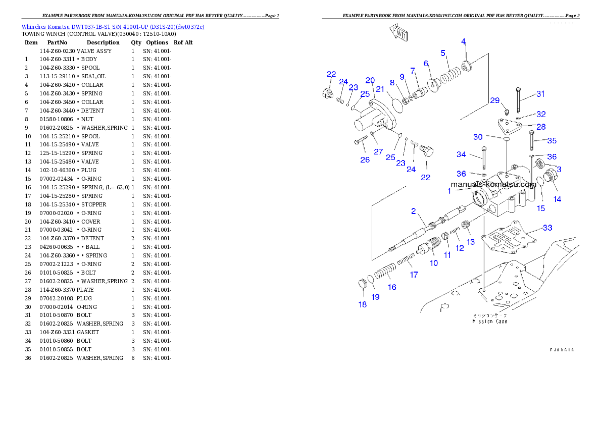 Protected: DWT037-1B-S1 S/N 41001-UP (D31S-20) Partsbook