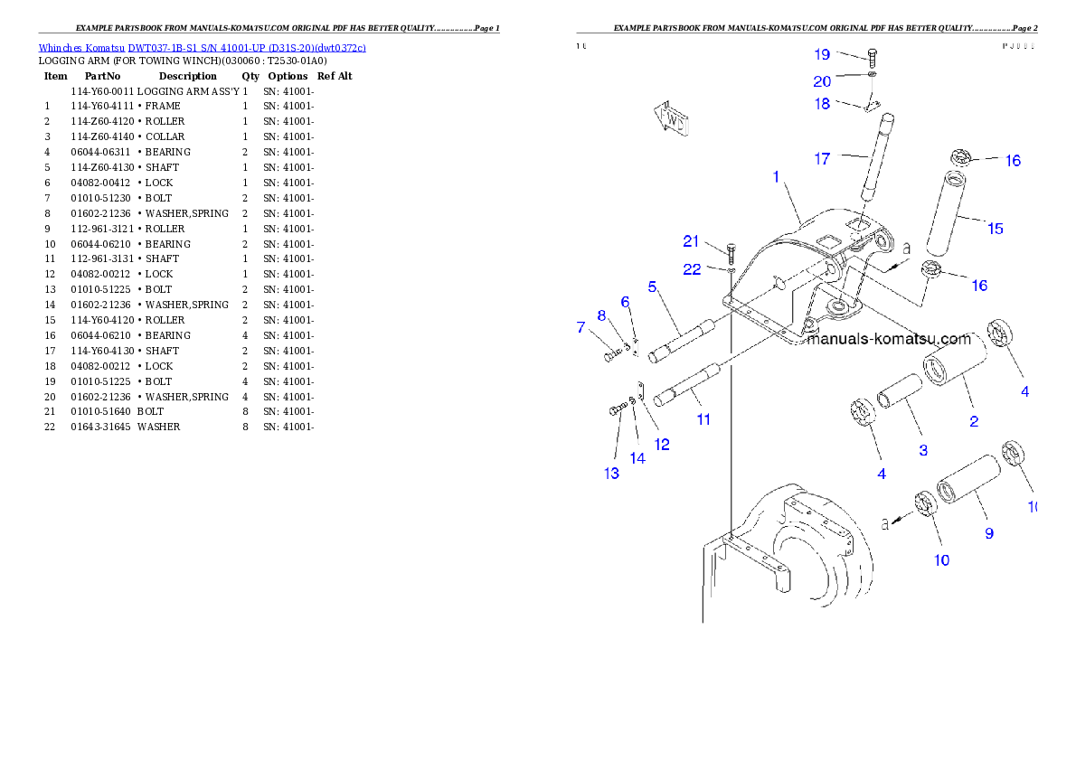Protected: DWT037-1B-S1 S/N 41001-UP (D31S-20) Partsbook