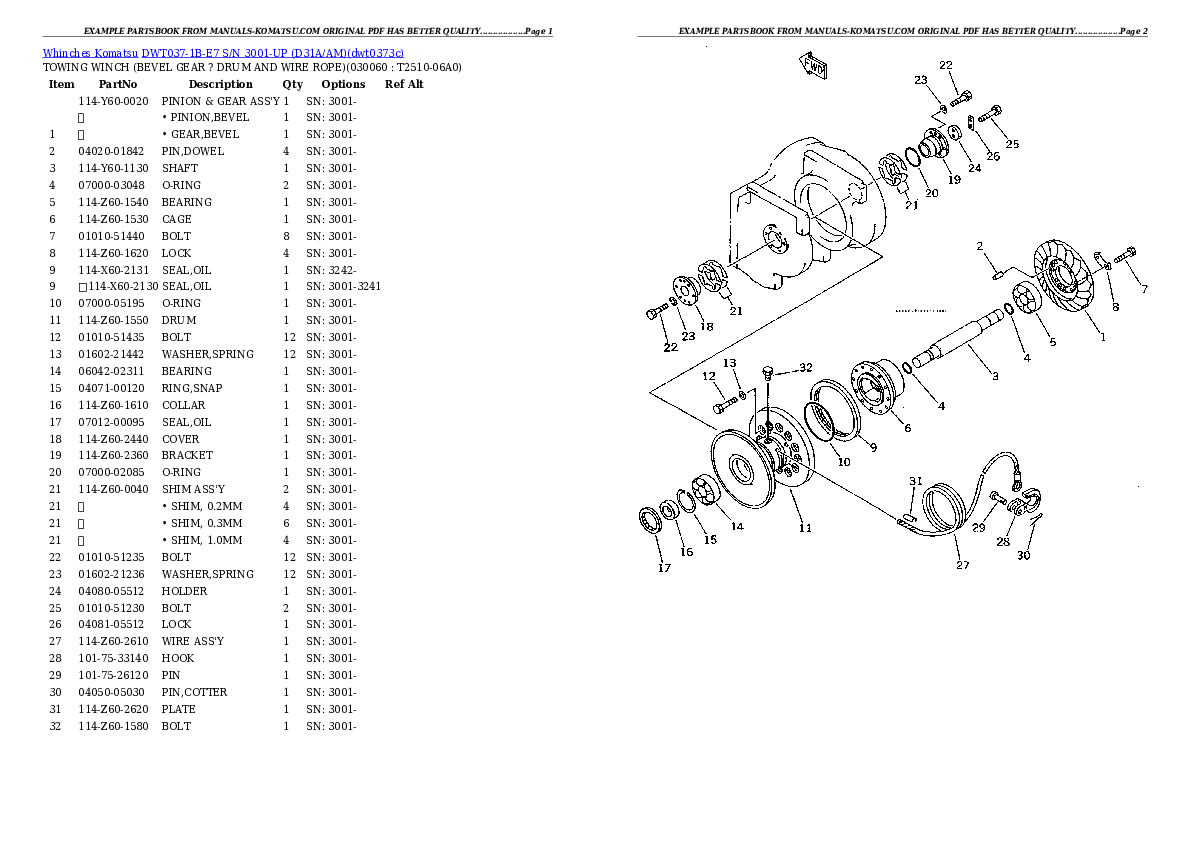 Protected: DWT037-1B-E7 S/N 3001-UP (D31A/AM) Partsbook