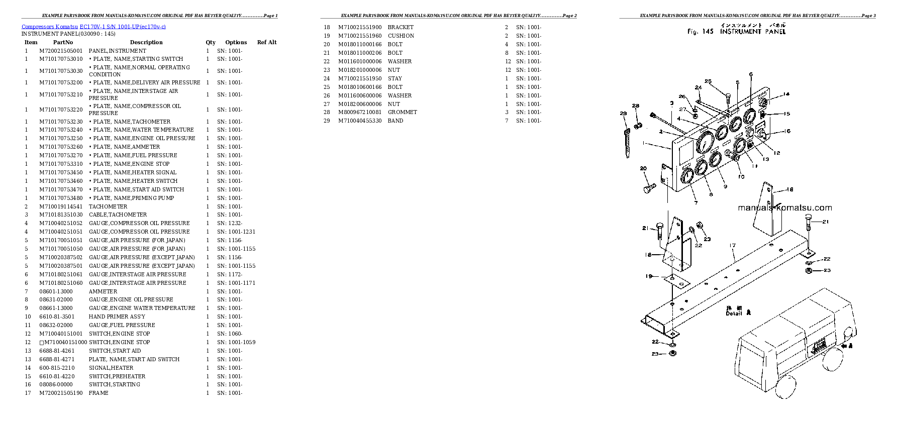 Protected: EC170V-1 S/N 1001-UP Partsbook