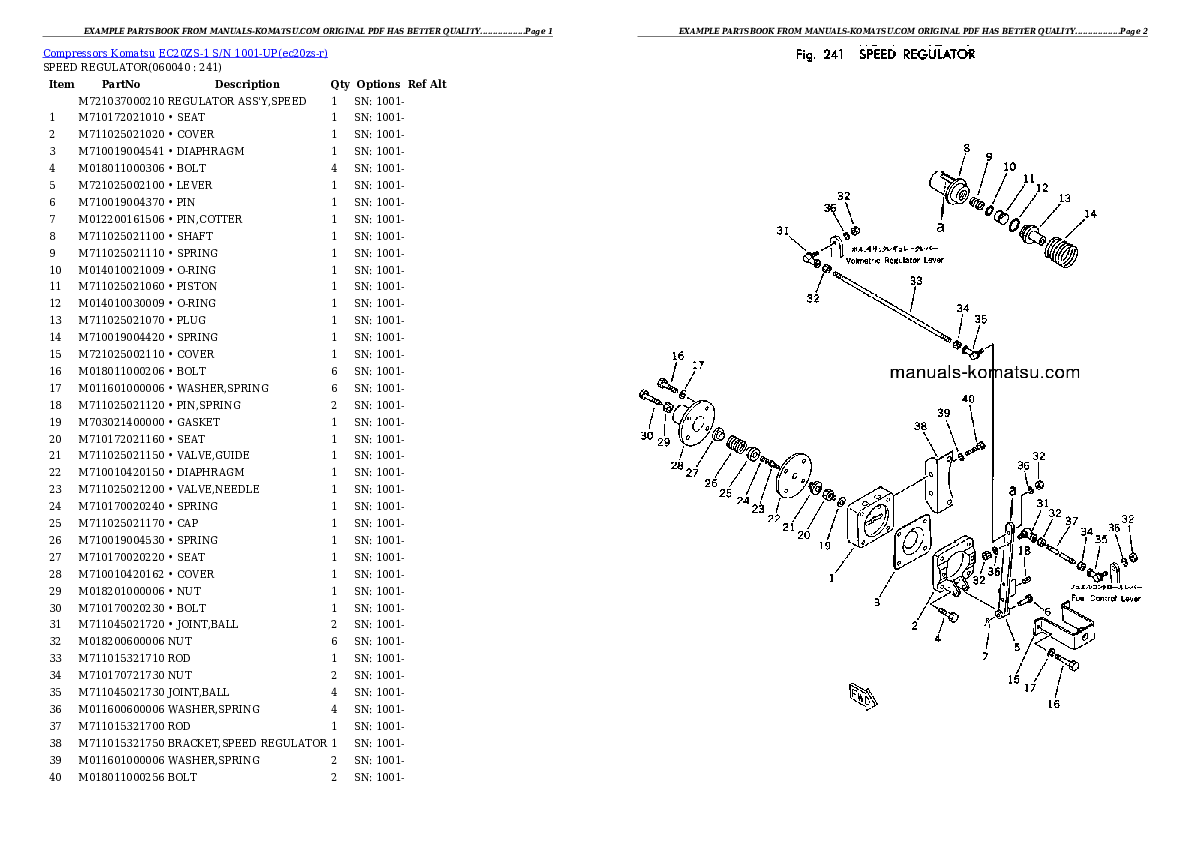 Protected: EC20ZS-1 S/N 1001-UP (Chassis only) Partsbook