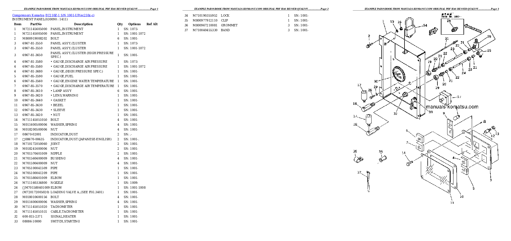 Protected: EC210Z-1 S/N 1001-UP Partsbook
