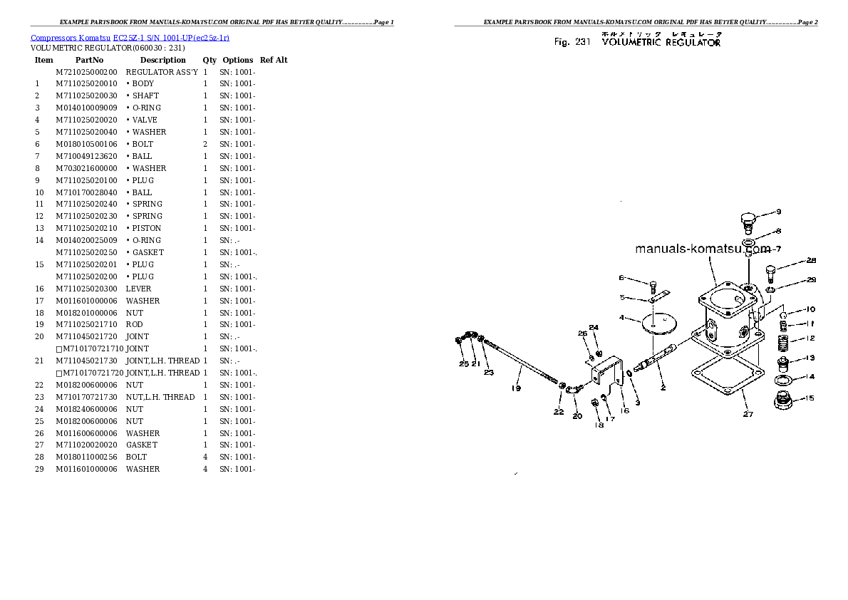 Protected: EC25Z-1 S/N 1001-UP Partsbook