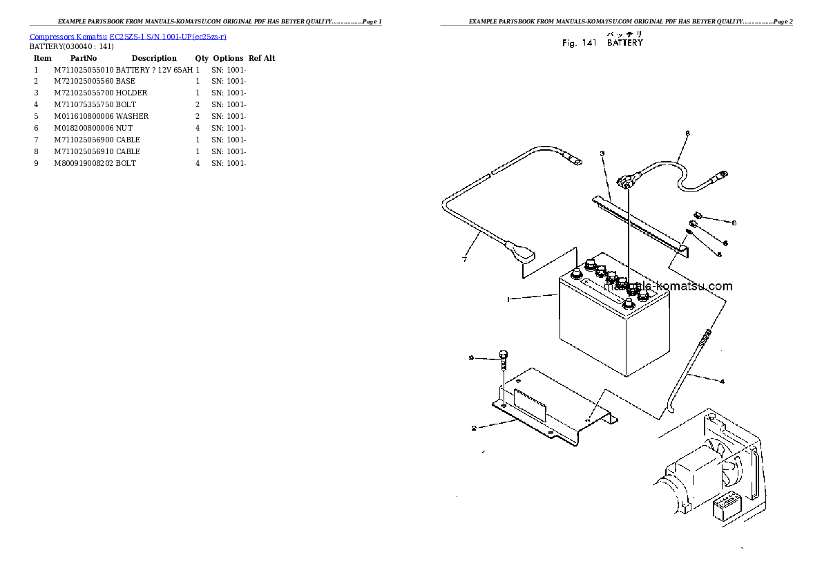 Protected: EC25ZS-1 S/N 1001-UP Partsbook