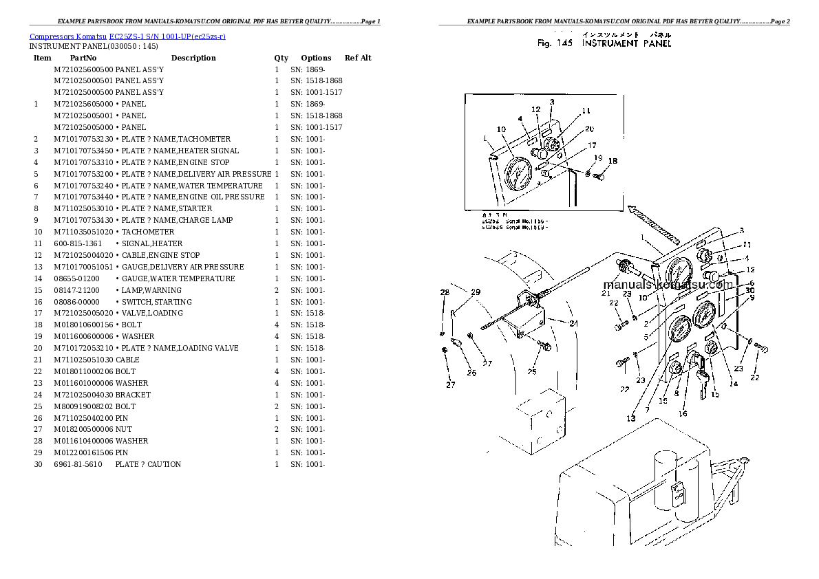 Protected: EC25ZS-1 S/N 1001-UP Partsbook