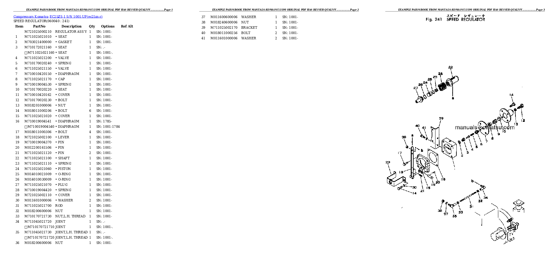 Protected: EC25ZS-1 S/N 1001-UP Partsbook