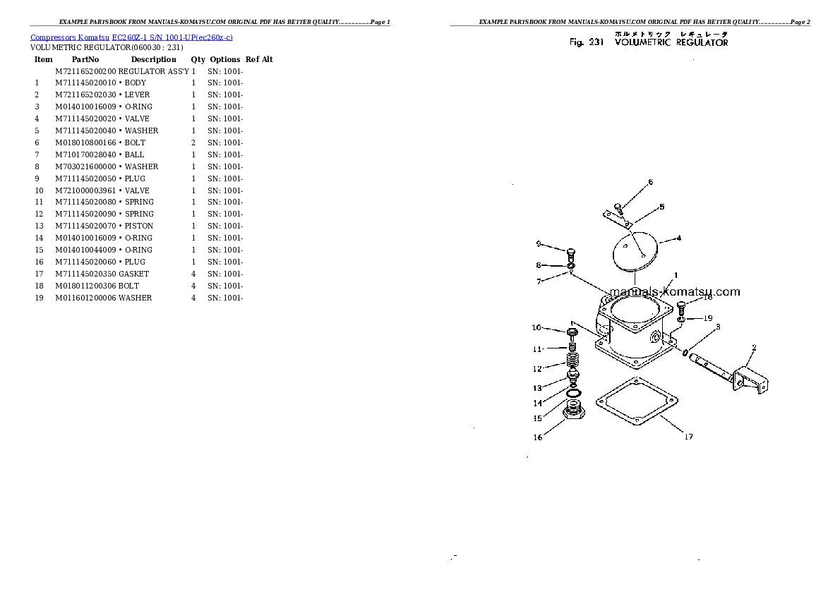 Protected: EC260Z-1 S/N 1001-UP Partsbook