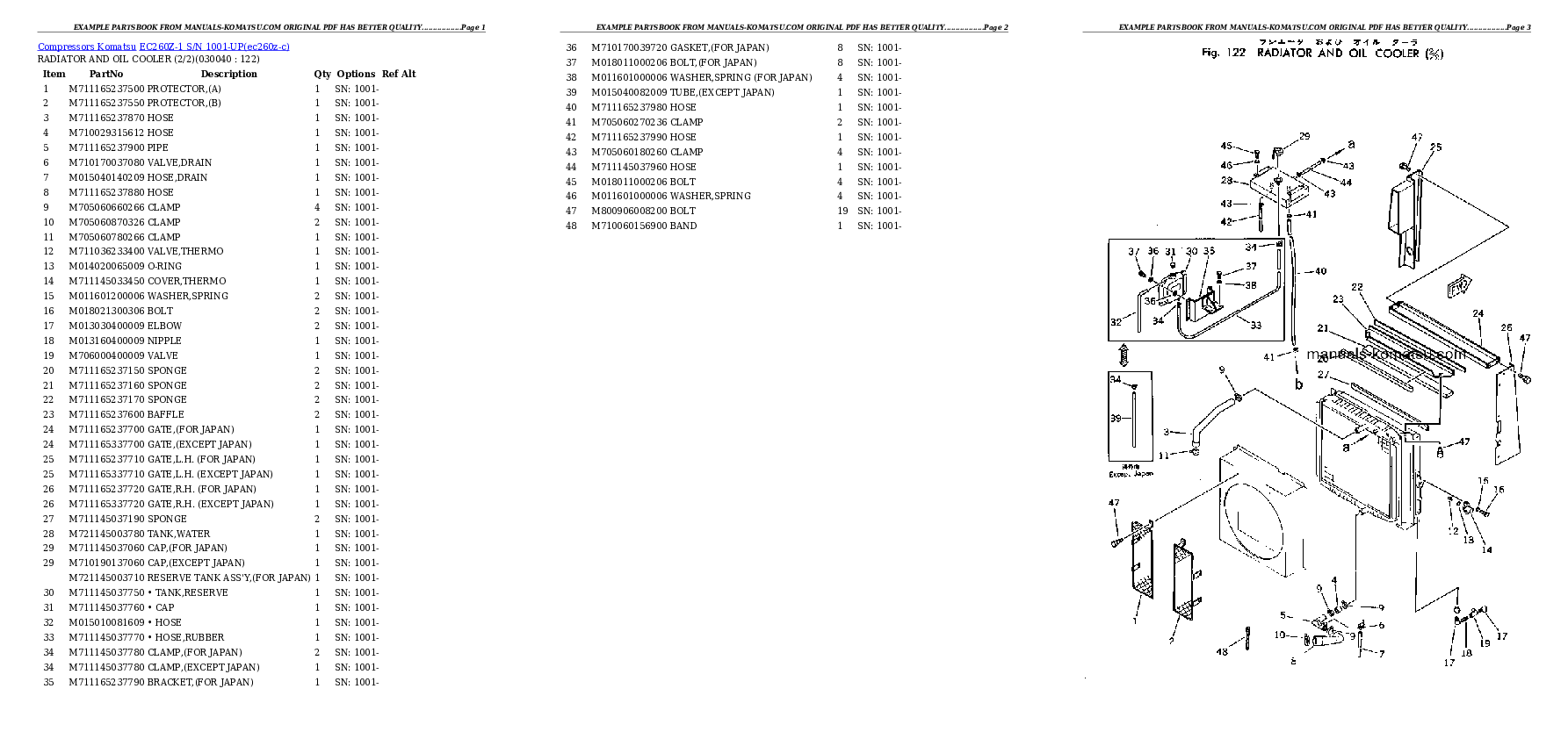 Protected: EC260Z-1 S/N 1001-UP Partsbook