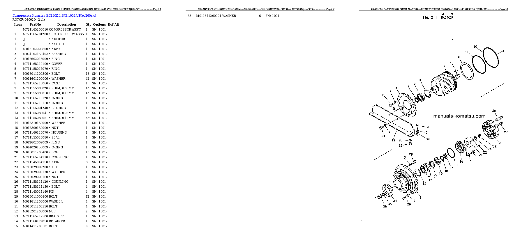 Protected: EC260Z-1 S/N 1001-UP Partsbook