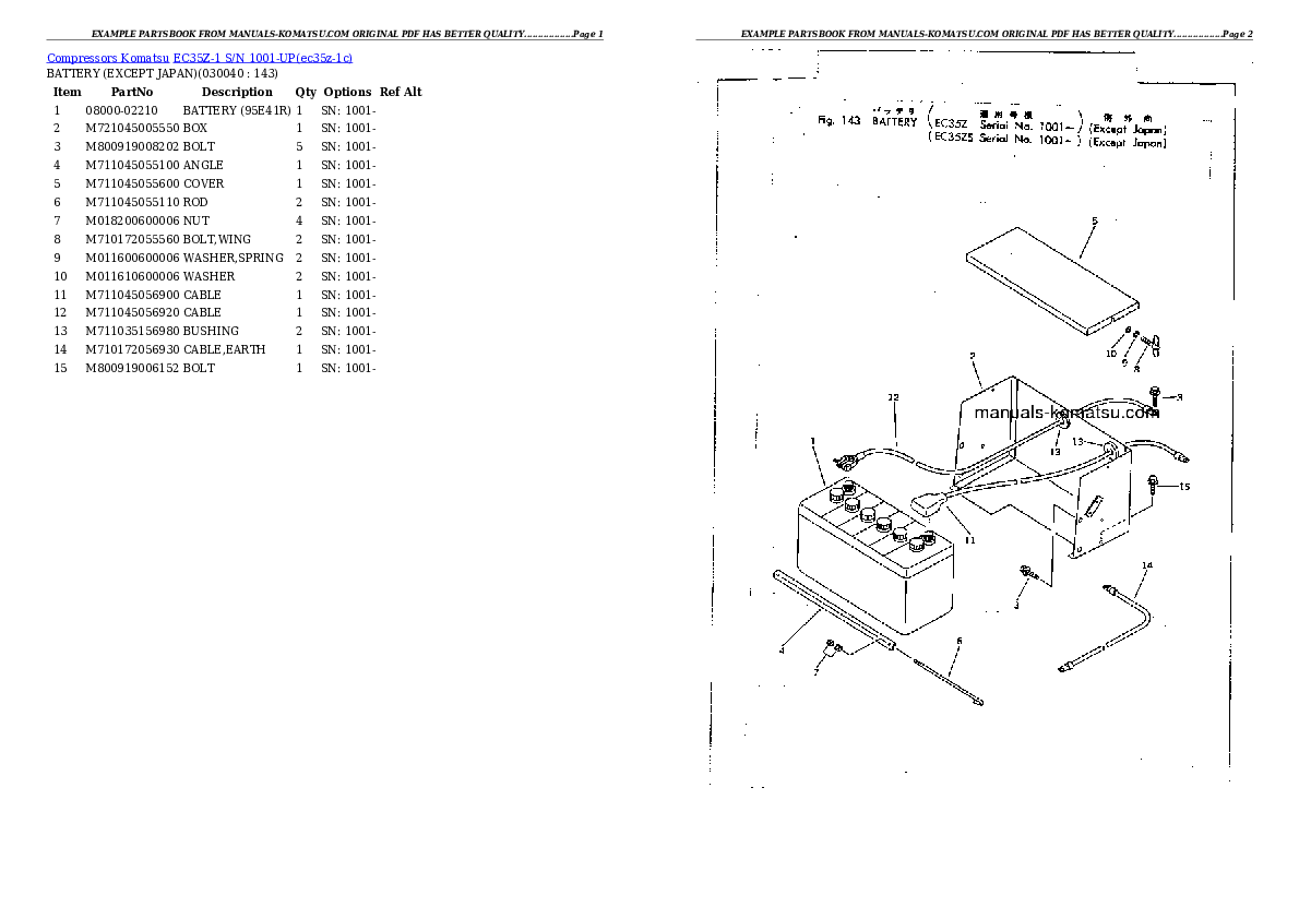 Protected: EC35Z-1 S/N 1001-UP Partsbook