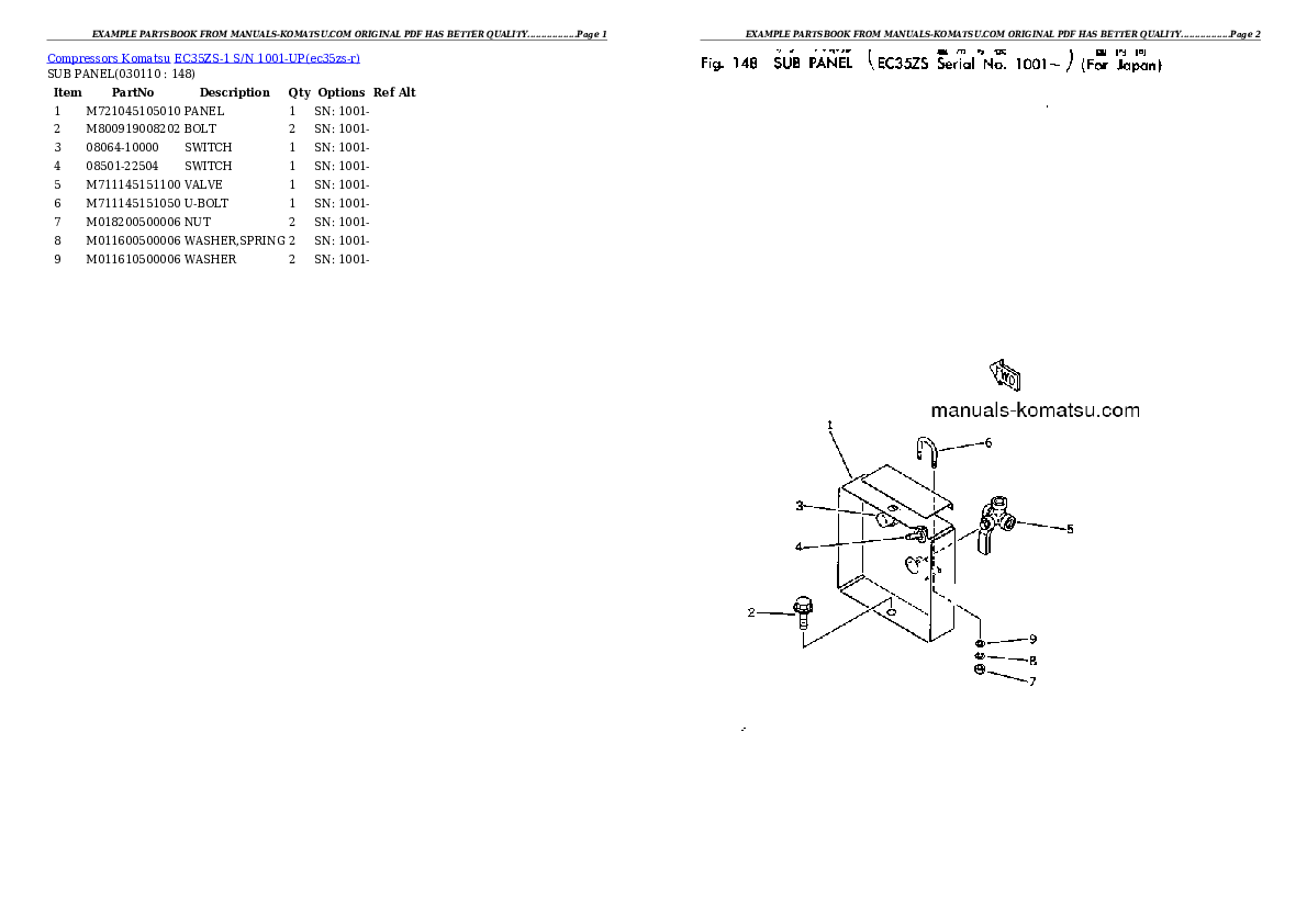 Protected: EC35ZS-1 S/N 1001-UP Partsbook