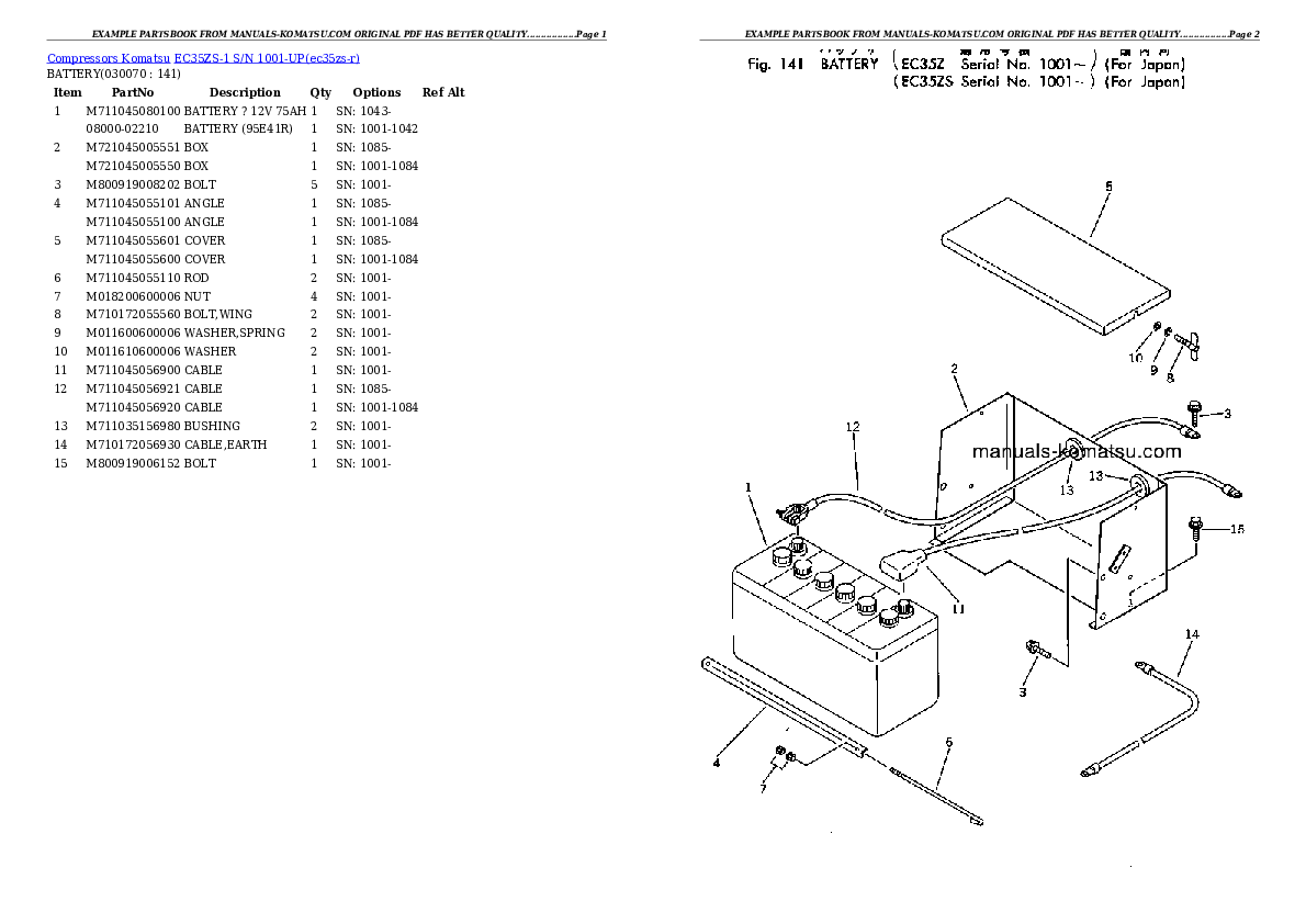 Protected: EC35ZS-1 S/N 1001-UP Partsbook