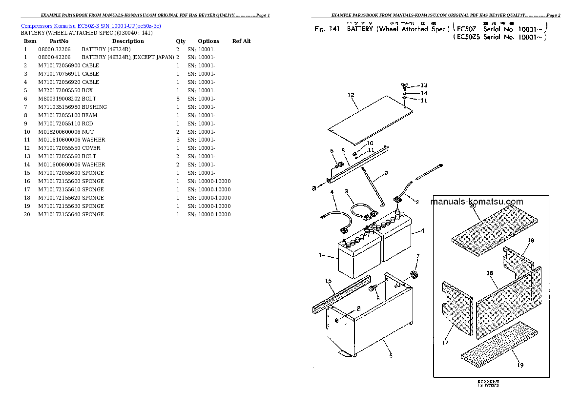 Protected: EC50Z-3 S/N 10001-UP Partsbook