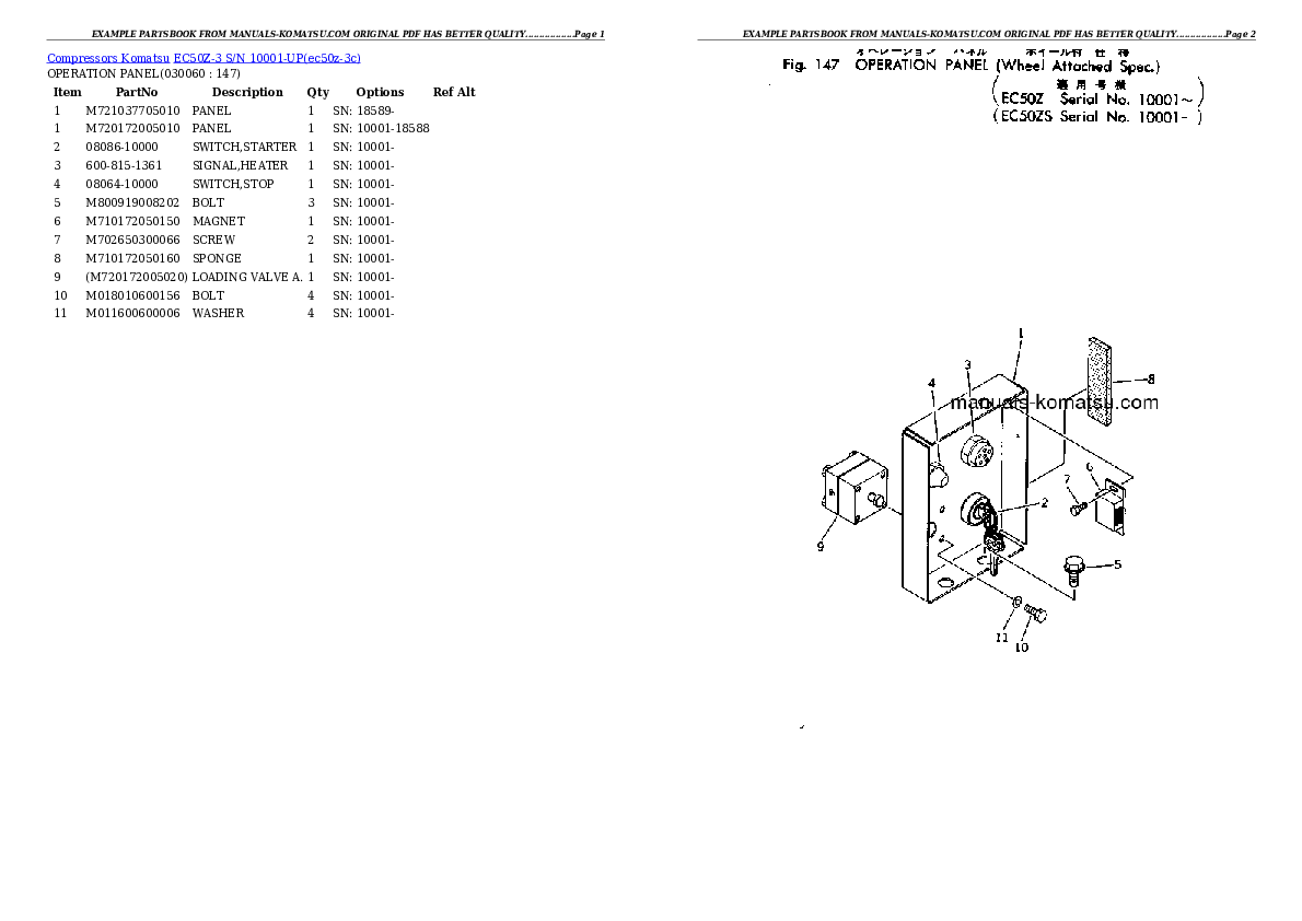 Protected: EC50Z-3 S/N 10001-UP Partsbook