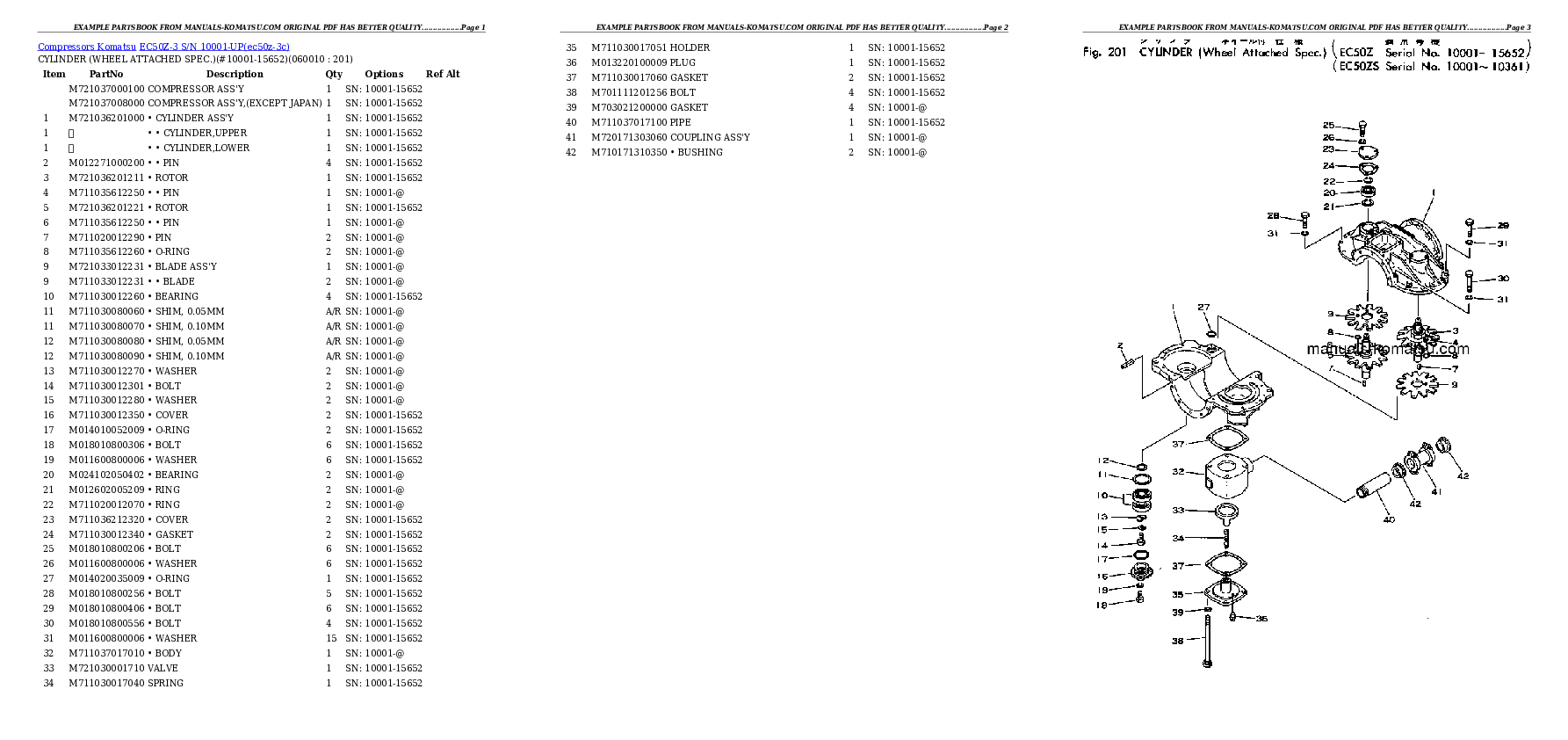 Protected: EC50Z-3 S/N 10001-UP Partsbook