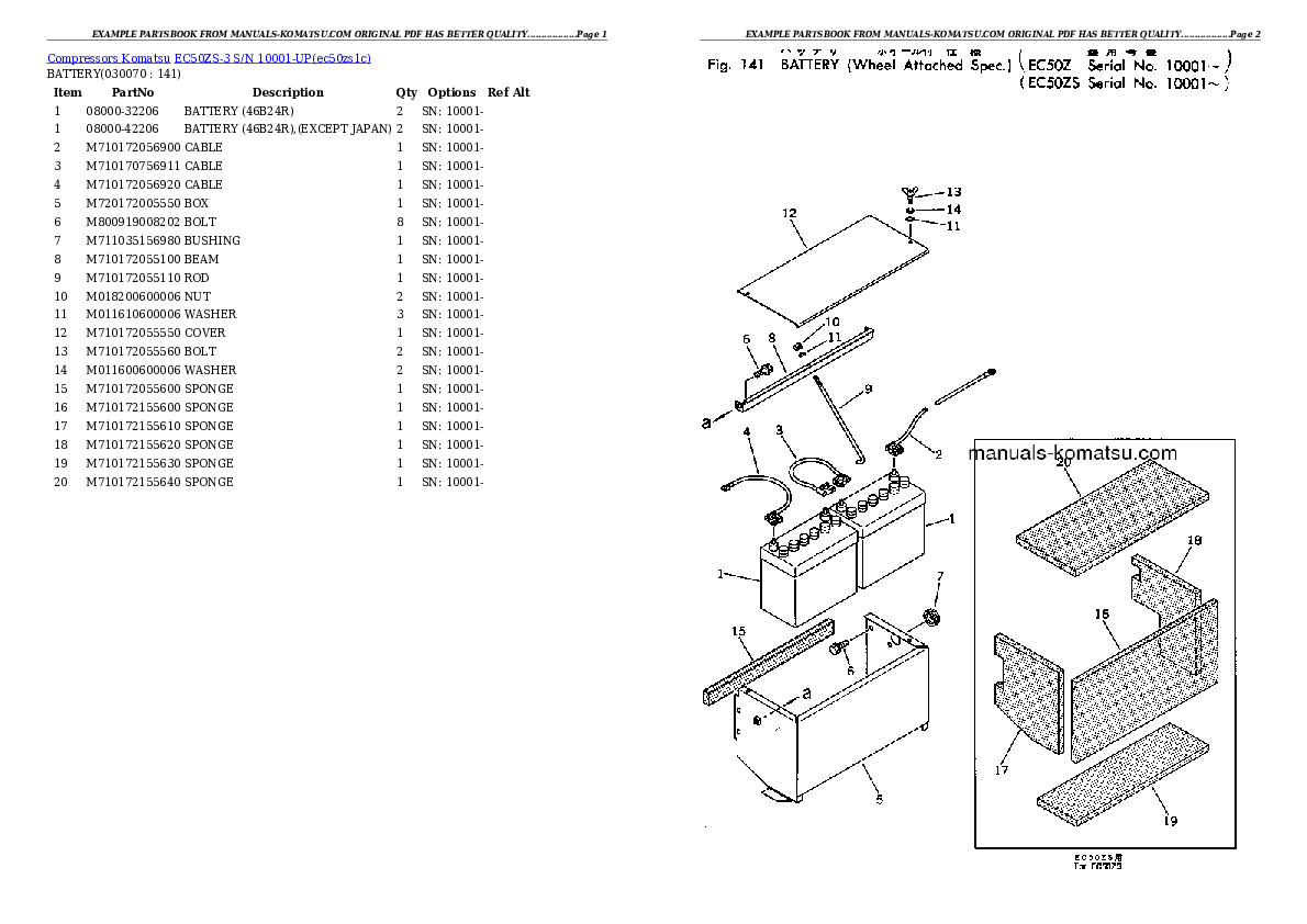 Protected: EC50ZS-3 S/N 10001-UP Partsbook