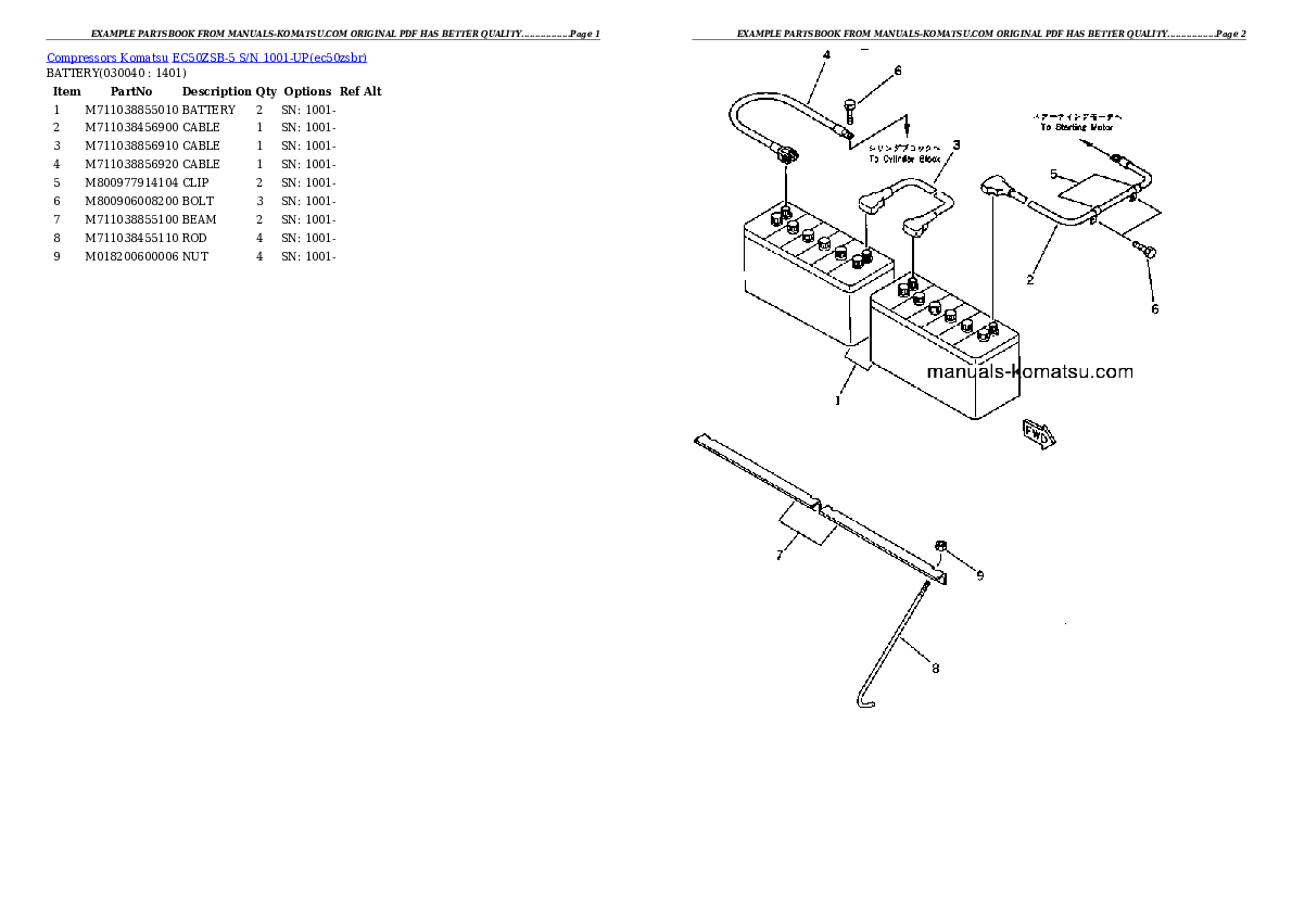 Protected: EC50ZSB-5 S/N 1001-UP Partsbook