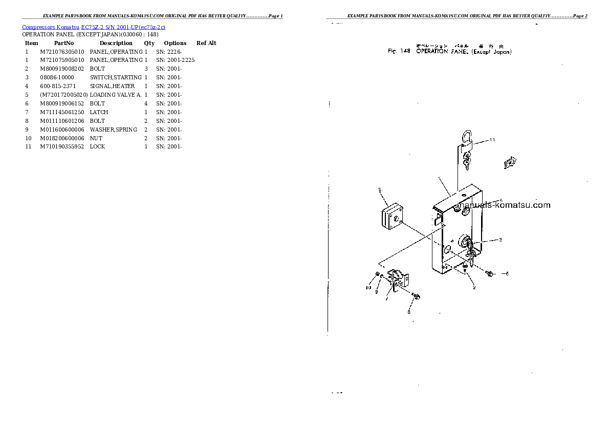Protected: EC75Z-2 S/N 2001-UP Partsbook