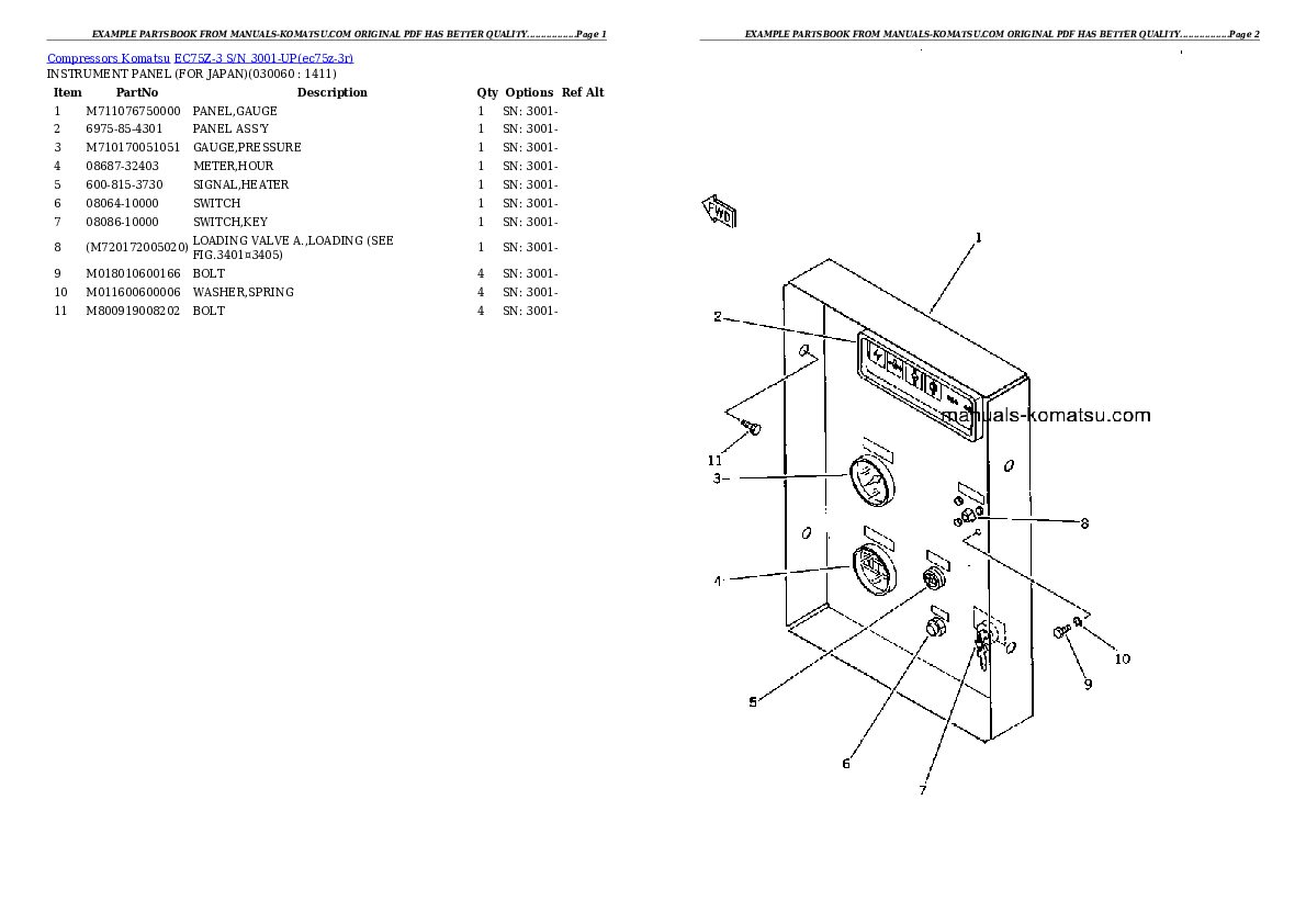 Protected: EC75Z-3 S/N 3001-UP Partsbook