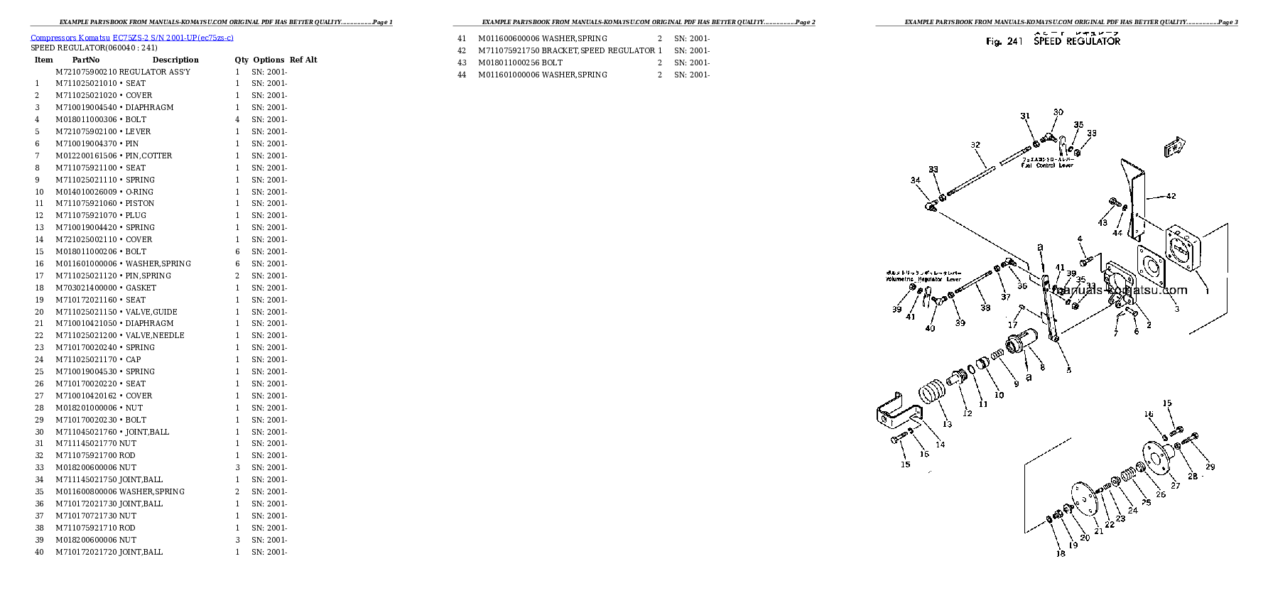 Protected: EC75ZS-2 S/N 2001-UP Partsbook