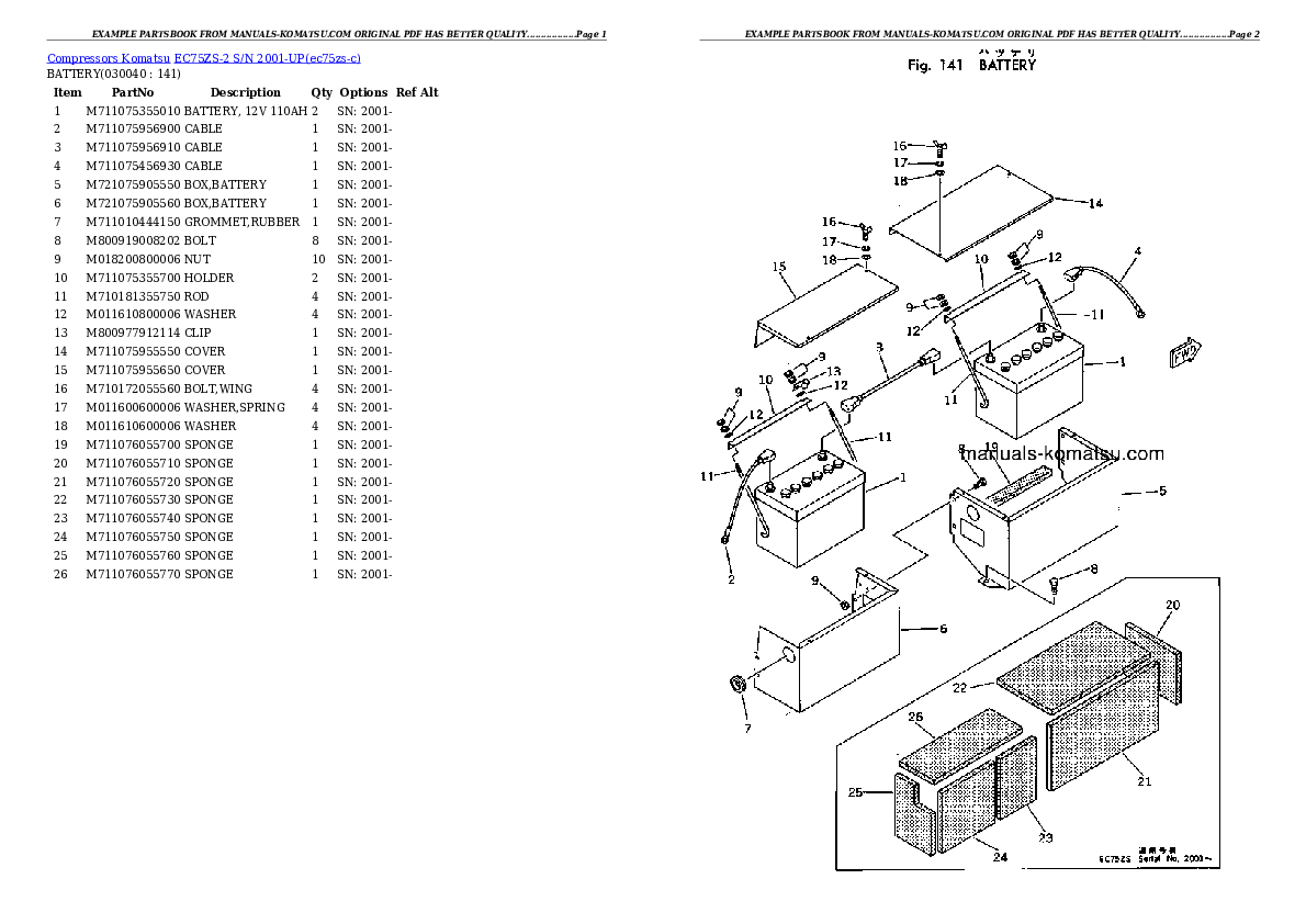Protected: EC75ZS-2 S/N 2001-UP Partsbook