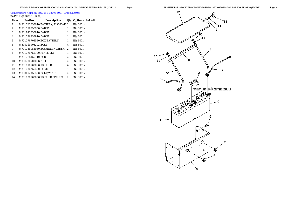 Protected: EC75ZS-3 S/N 3001-UP Partsbook