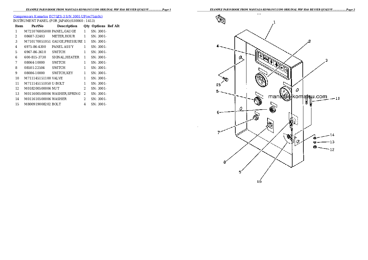 Protected: EC75ZS-3 S/N 3001-UP Partsbook