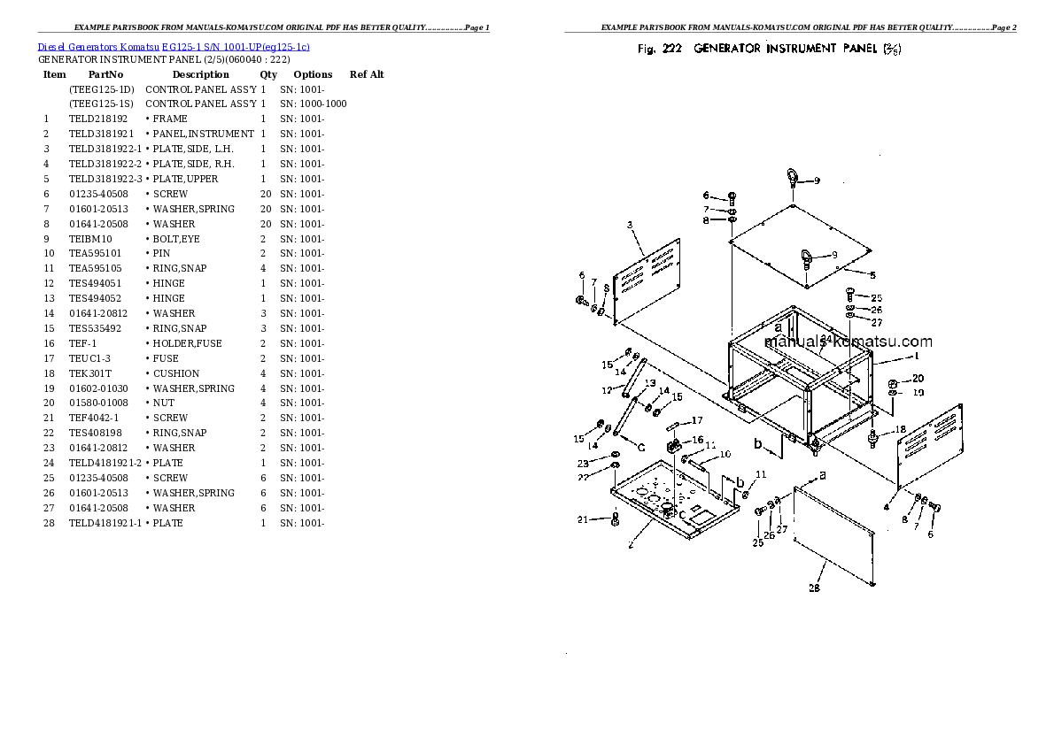 Protected: EG125-1 S/N 1001-UP Partsbook