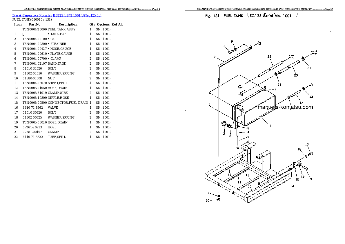 Protected: EG125-1 S/N 1001-UP Partsbook