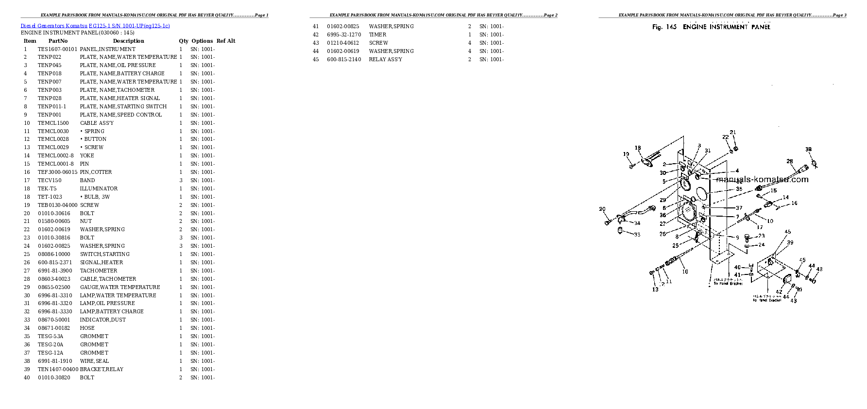 Protected: EG125-1 S/N 1001-UP Partsbook