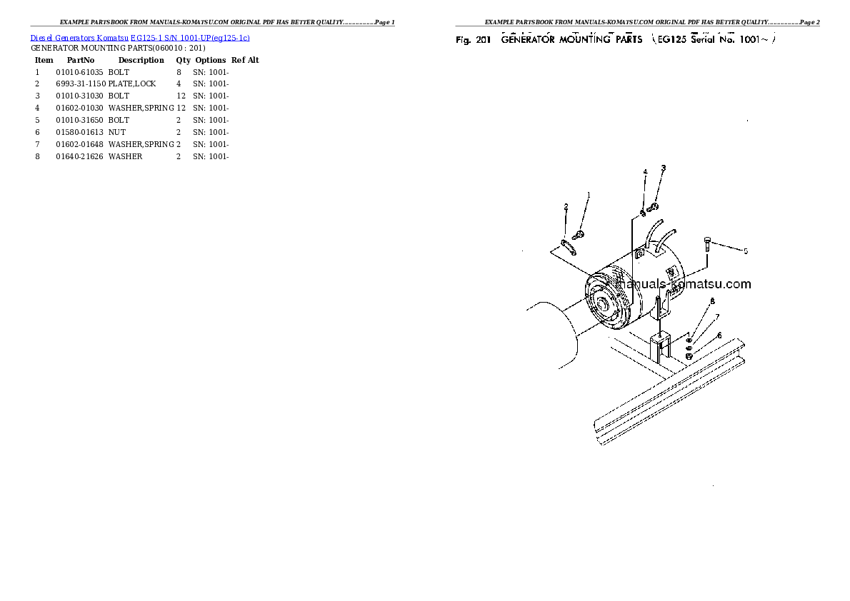 Protected: EG125-1 S/N 1001-UP Partsbook