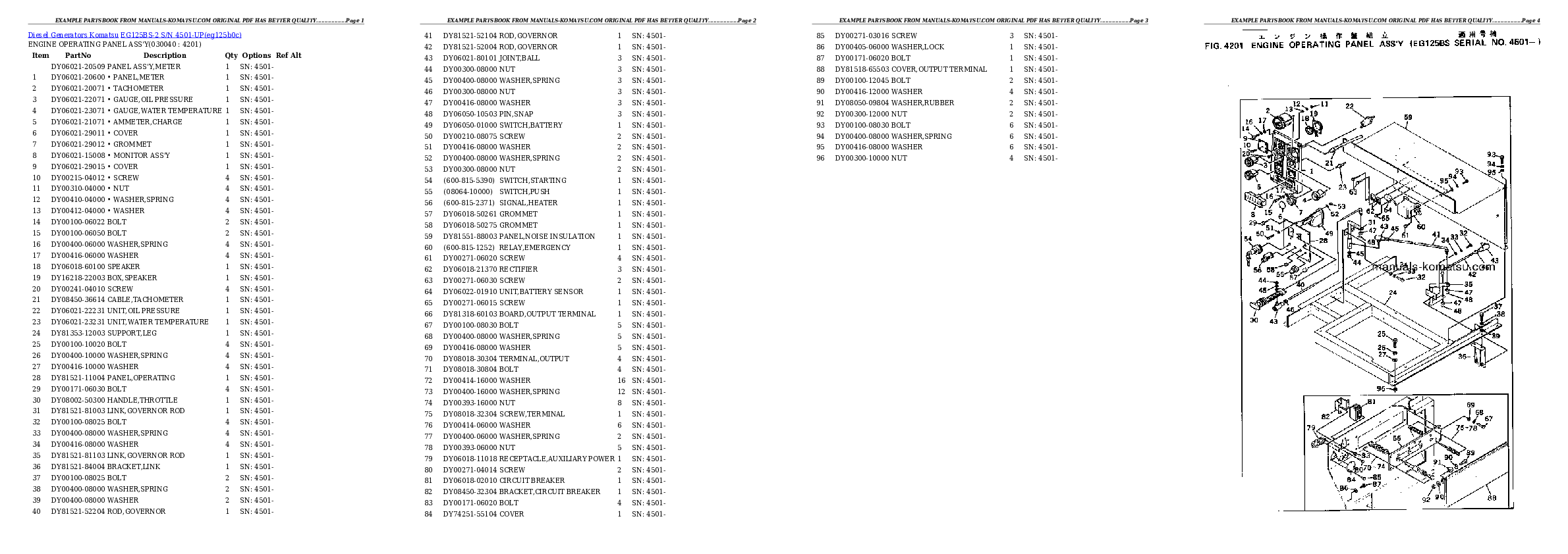 Protected: EG125BS-2 S/N 4501-UP Partsbook