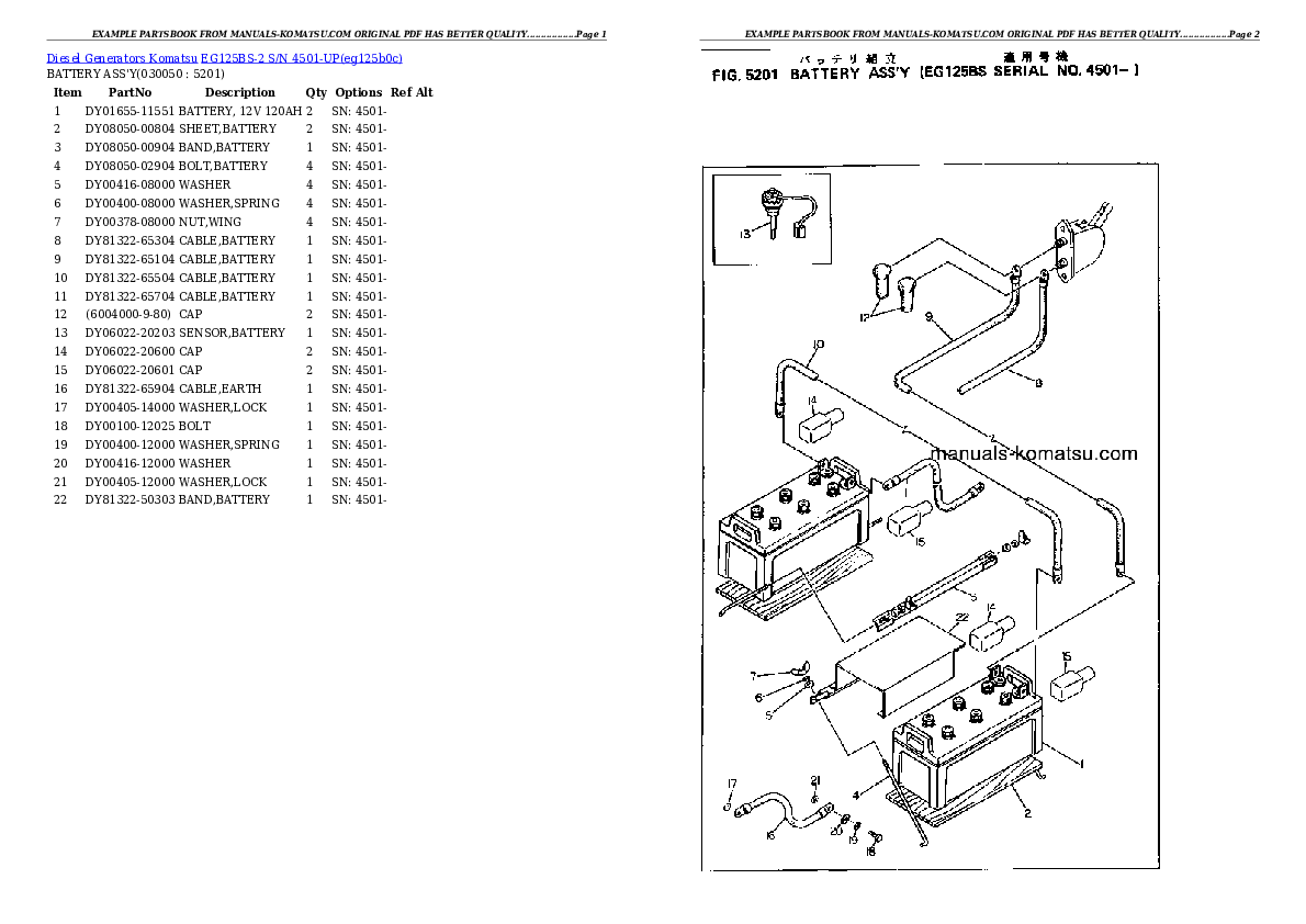 Protected: EG125BS-2 S/N 4501-UP Partsbook