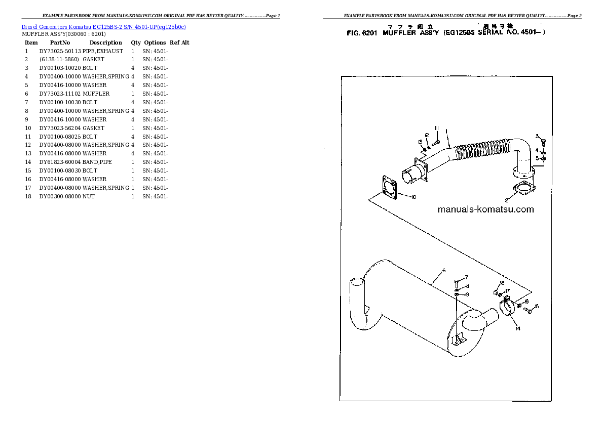 Protected: EG125BS-2 S/N 4501-UP Partsbook