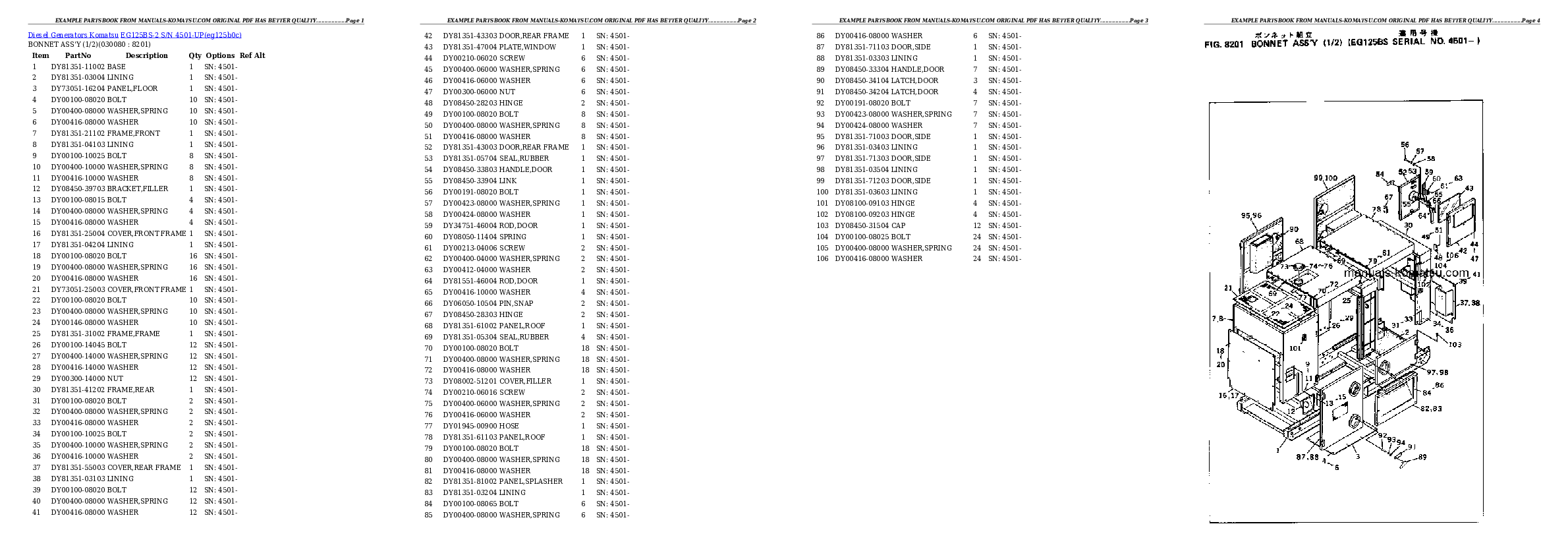 Protected: EG125BS-2 S/N 4501-UP Partsbook