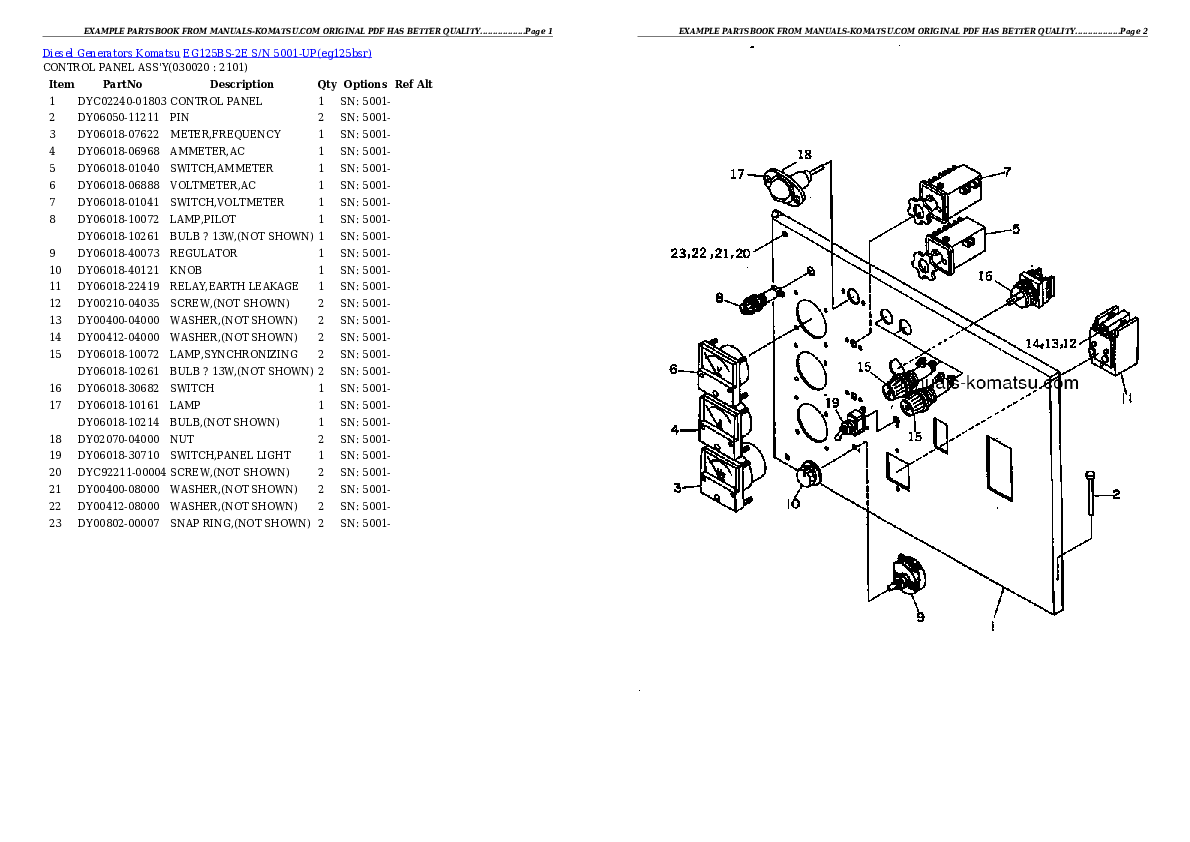 EG125BS-2E S/N 5001-UP Partsbook