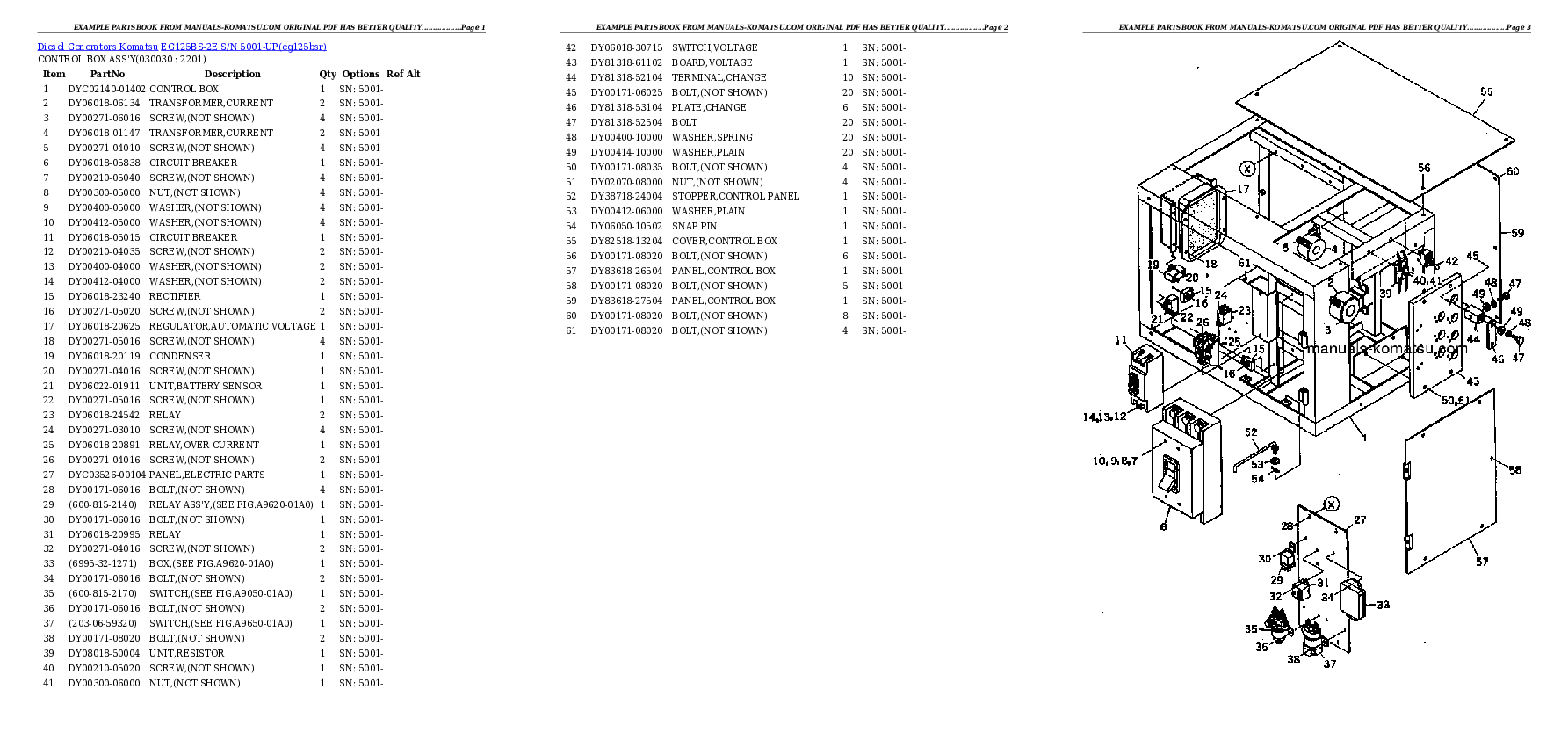 Protected: EG125BS-2E S/N 5001-UP Partsbook