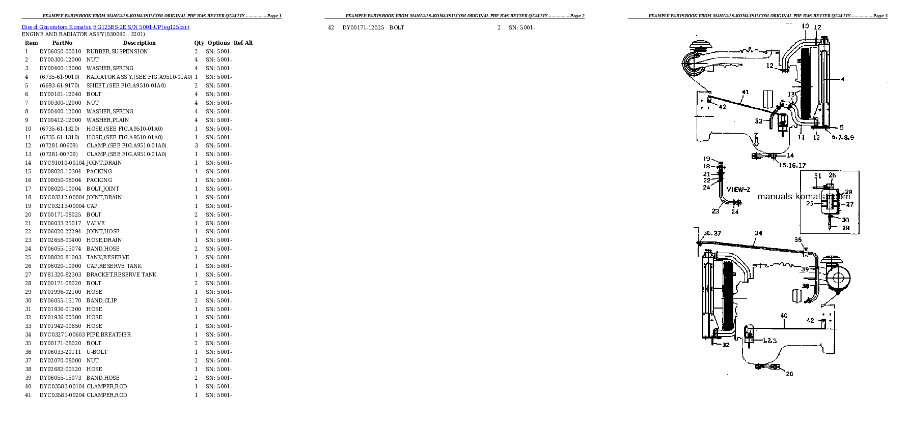 Protected: EG125BS-2E S/N 5001-UP Partsbook