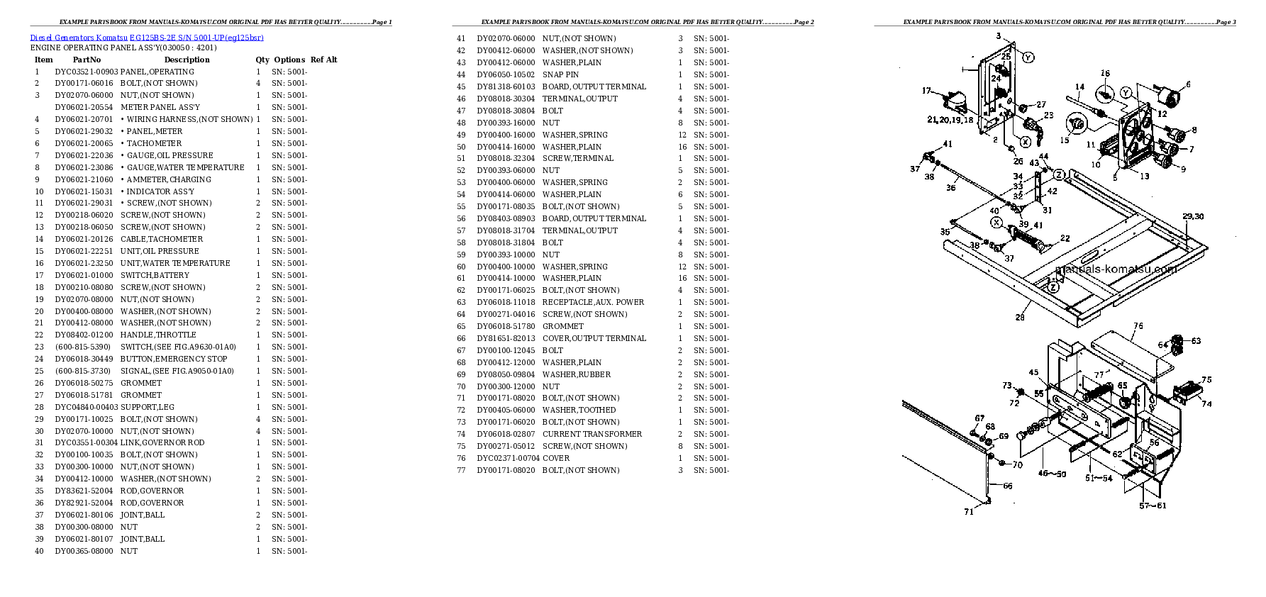 Protected: EG125BS-2E S/N 5001-UP Partsbook