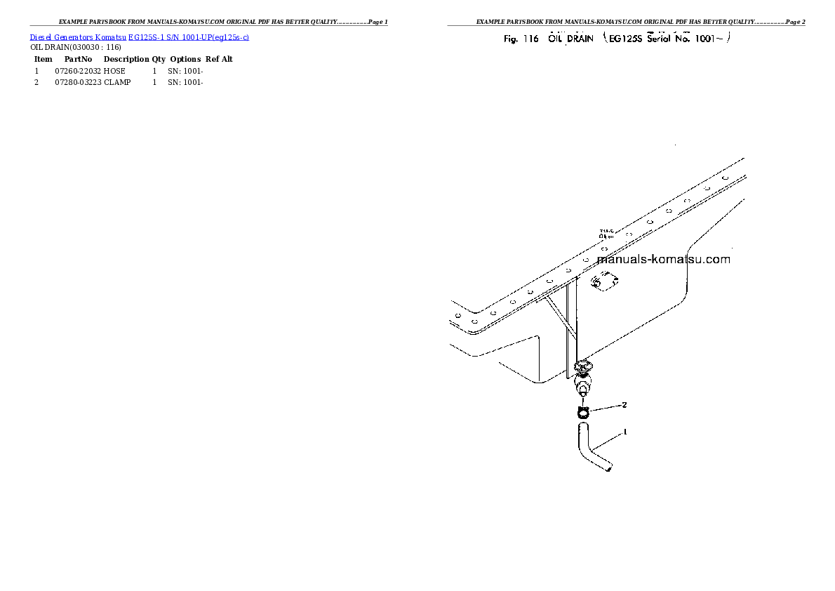 EG125S-1 S/N 1001-UP Partsbook