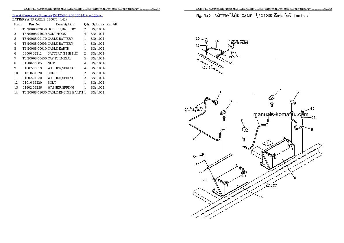 Protected: EG125S-1 S/N 1001-UP Partsbook