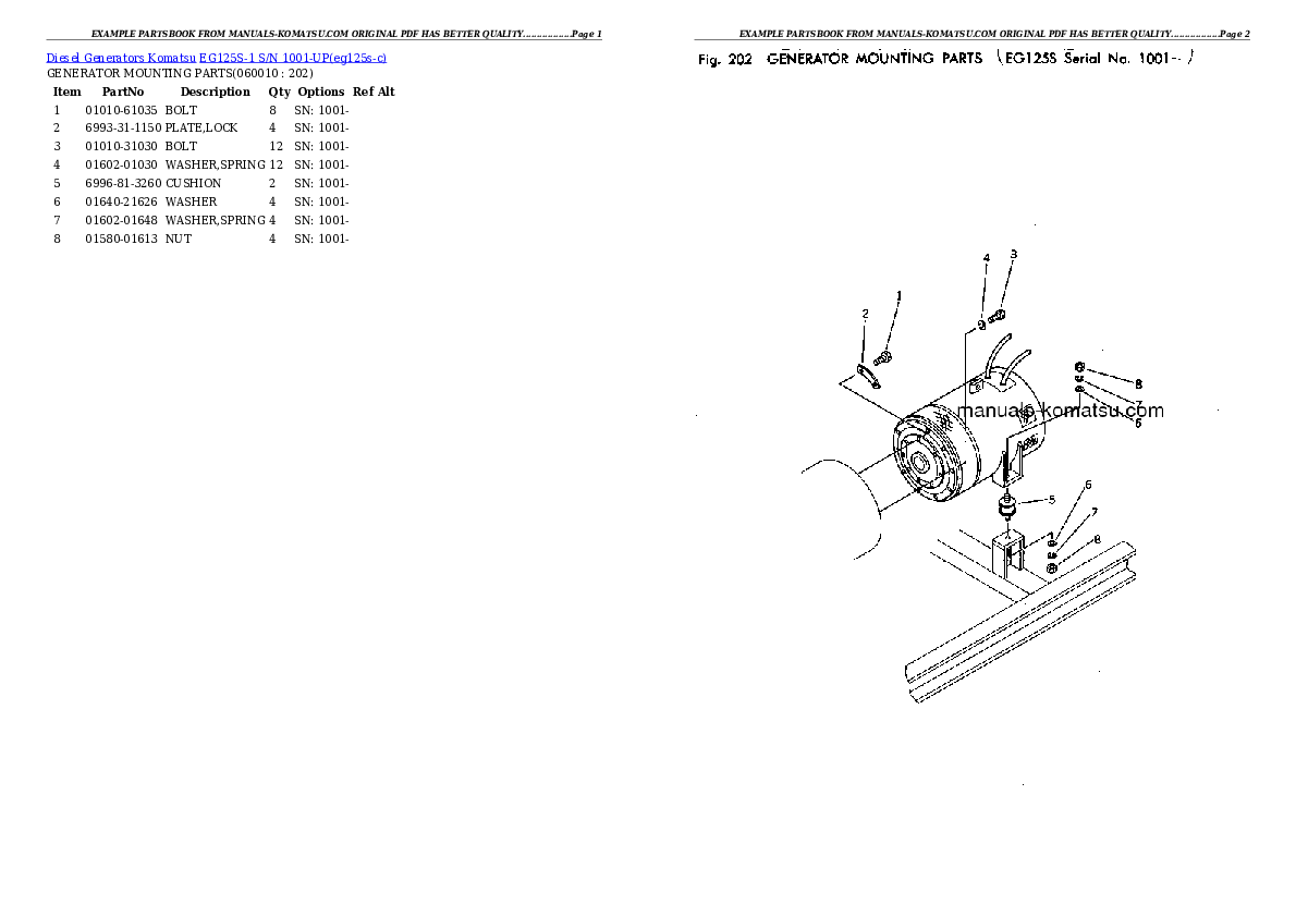 Protected: EG125S-1 S/N 1001-UP Partsbook
