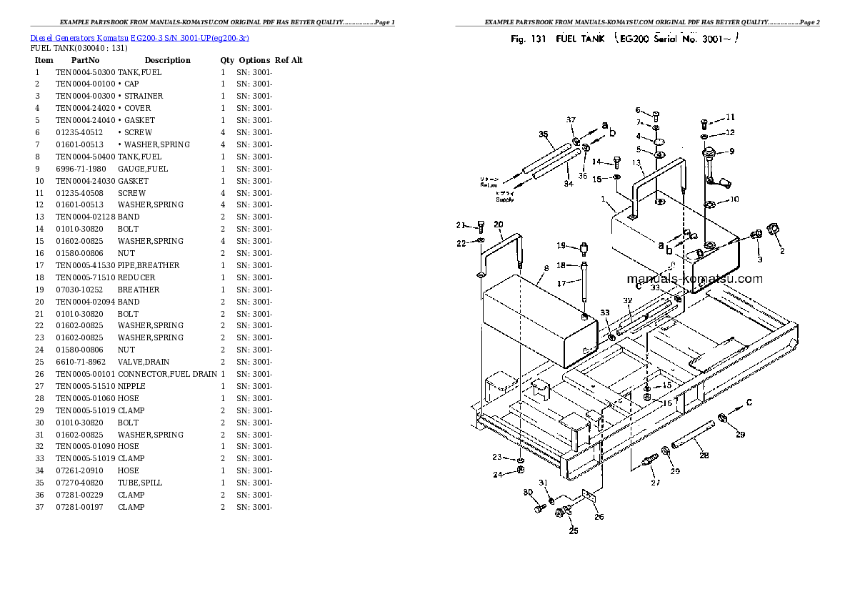 Protected: EG200-3 S/N 3001-UP Partsbook